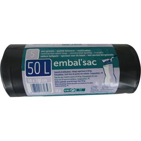 Bauschutt-müllsäcke 50l X5 0pg05568
