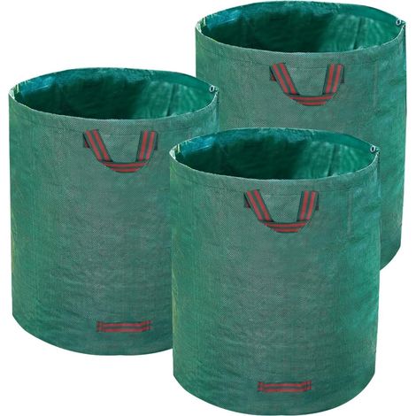 Reno – Gartensack Mit – Set Aus 3 Grünschnittsäcken À 300 Liter (h 84 Cm, D 67 Cm), Großer Gartensack Mit Griff, Wasserdicht.