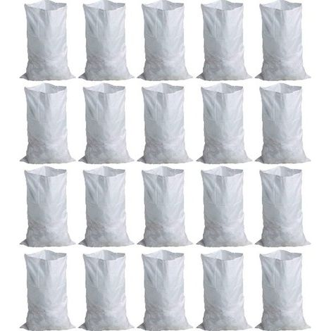 20 Bauschuttsäcke – Strapazierfähiges Gewebe, 60 Kg – Maße 96 X 56 Cm – Für Nasse Und Beschädigte Baustellen
