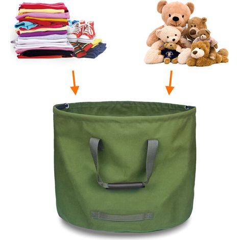 Eosnow Faltbarer Gartensack Aus Canvas, Wiederverwendbarer, Wasserabweisender Laubsack