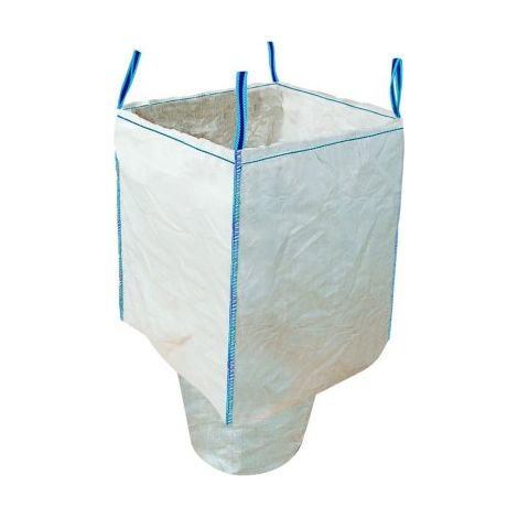 Taliaplast – Bauschuttsack Mit Rutsche 1500 Kg – Gewebtes Polypropylen – 90 X 90 X 120 Cm – 4 Hebegurte – Für Nasse Baustellen