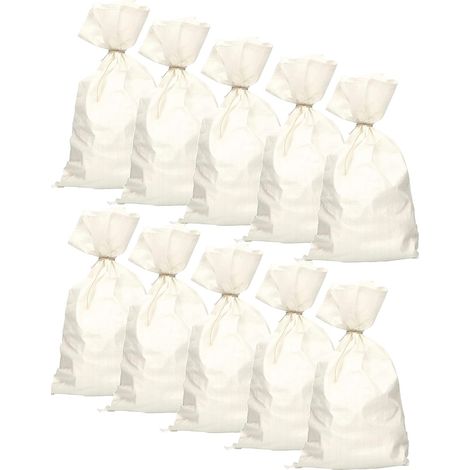 Reno 10er-pack Pp-stoffbeutel – 55 X 80 Cm – Weiß
