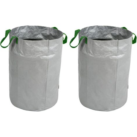 Sabir Set Mit 2 Wiederverwendbaren, Reißfesten Und Auslaufsicheren 100-liter-gartenabfallsäcken Mit Griffen, Abfallbehälter Für Rasen Und Pool, 45 Cm X 63 Cm