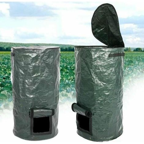 Kompostbeutel, 2 Stück, 35 X 60 Cm, Pe-kompostbehälter, Bio-fermentationsbeutel Für Küchen- Und Gartenabfälle
