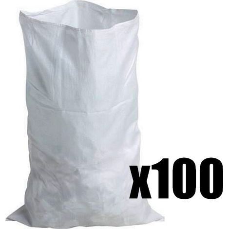 Reno – Verstärkter Bauschuttsack 96 Cm X 56 Cm – 60 Kg Fassungsvermögen – Packung Mit 100 Gewebten Säcken Für Bauschutt