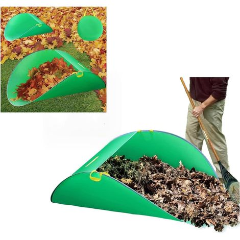 Laubfangsack Für Rasen Und Garten, Faltbar, Wiederverwendbar, Großes Fassungsvermögen, Laubharke, Gartenabfalleimer Mit Griff