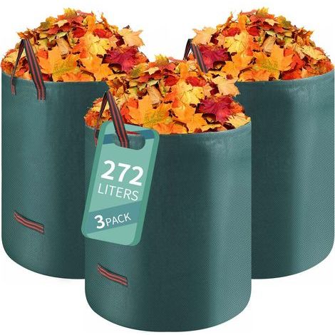 3272l Gartenabfallsack, Reißfester, Robuster Grünabfallsack, Gartenpflanzensack Mit Griff, Faltbarer Grünabfallsack, Freistehender Gartensack, Tragkraft Bis 50 Kg