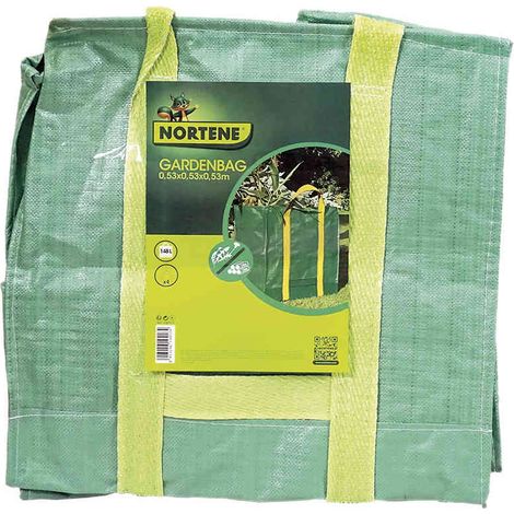 Nortene – Wiederverwendbarer Bioabfallsack 252 L – Abmessungen 60 X 60 X 70 Cm – Gewebtes Polyethylen – 2 Tragegriffe