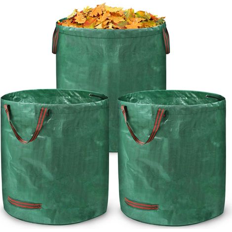 Gartensäcke-set, 3er-pack, 272 L, Robuste Gartenabfallsäcke Aus Stabilem Pp, Naizy