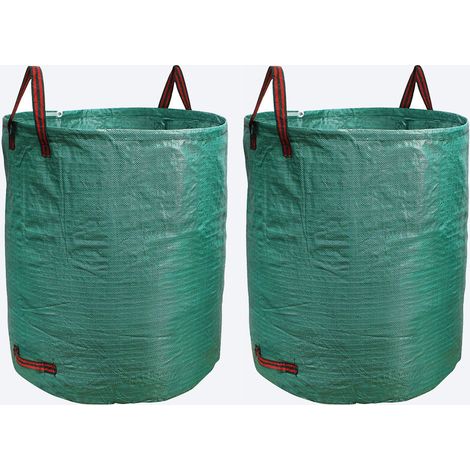 2 Stück 500-liter-gartensäcke, Wiederverwendbare Behälter Für Gartenabfälle Und Müllsäcke
