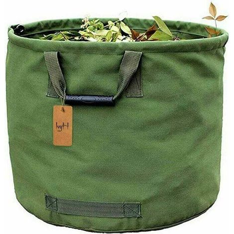 125-liter-gartenabfallsack – Strapazierfähiges, Militärtaugliches Canvas Mit Gummigriffen Und Pvc-rahmen – H 45,7 Cm X T 55,8 Cm – Ideal Zum Sammeln Von Laub, Grasschnitt Und Für Allgemeine Aufbewahru