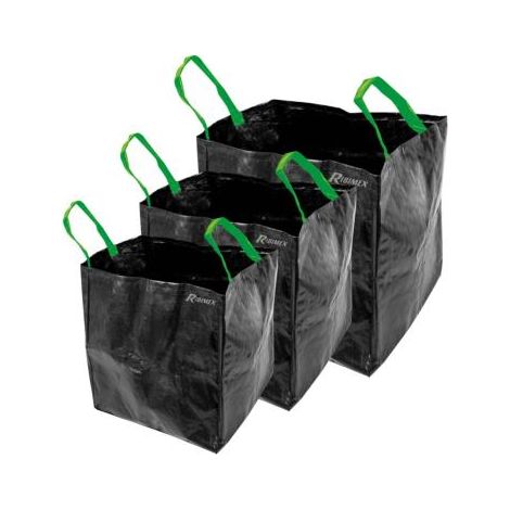 Reno – 3er-pack Abfallbeutel (70 L, 100 L, 170 L) – Wasserdicht Und Fäulnisbeständig – 200 G/m² Polyethylen – Tragegriffe