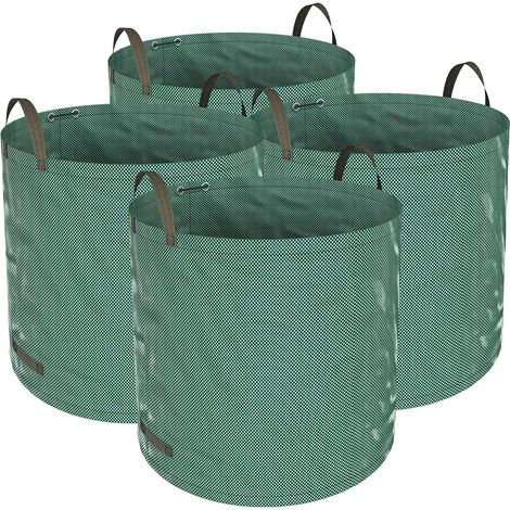 Set Aus 4 Großen 272l (67 X 76 Cm) Gartenabfallsäcken, Robusten Kies- Und Kompostsäcken Mit Griffen.