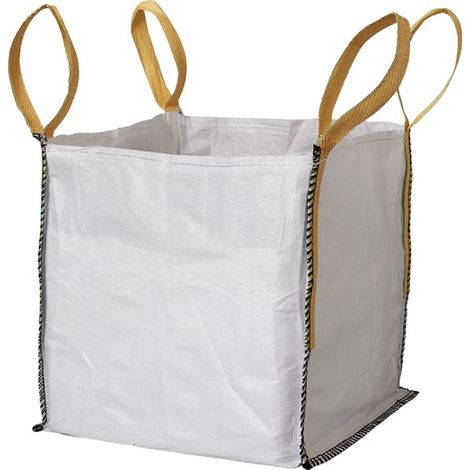 Big Bag Abfallsack 900 X 900 X 900 Mm – Fassungsvermögen 1000 Kg – Volumen 729 Liter – Für Den Transport Von Trockenen Materialien – Renovierung