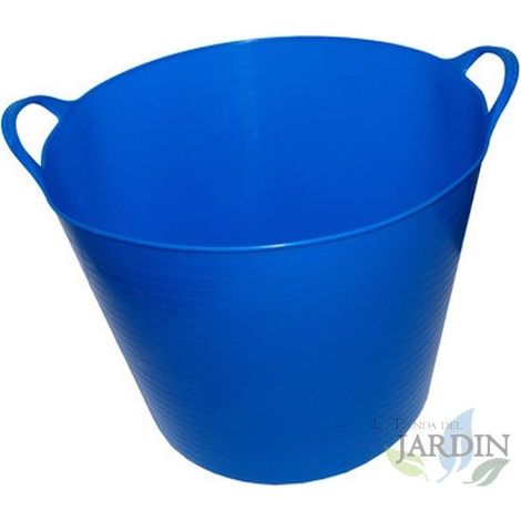 Blauer 35-liter-gartenkorb, Stabiler Sack Zum Sammeln Von Laub Und Gartenabfällen, Vielseitiger Gartenkorb