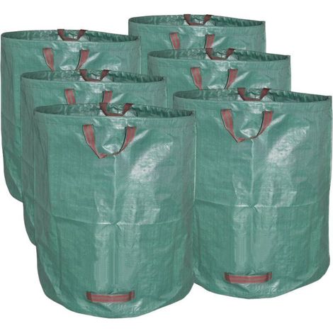 Xxl-gartensack (272 L) – 6er-pack Robuste, Gewebte Polypropylen-säcke, Ideal Für Laub, Äste Und Grünschnitt