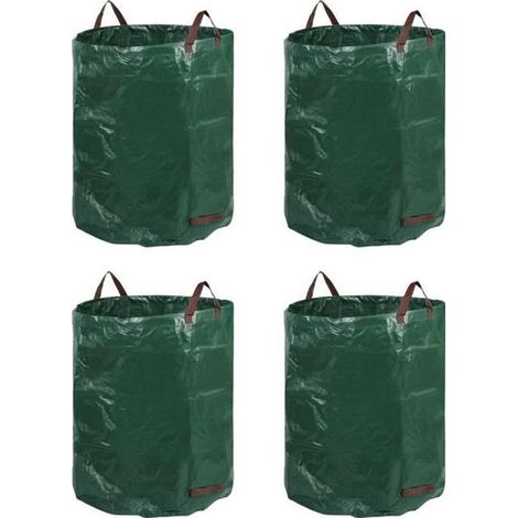 Gartenabfallsäcke – Miniclover – 272 L – Grün Und Schwarz – 65 X 65 X 74 Cm – Großes Fassungsvermögen