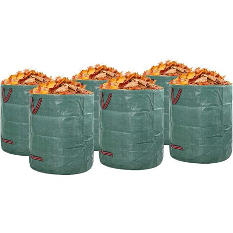 Gartenabfallsäcke, 12 Stück, Grün, 67 X 67 X 75,5 Cm, Cfw950882