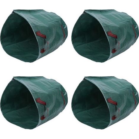 Gartenabfallsäcke – Herren – 4 Stück – 270 L – Extra Starkes Polypropylen – Grün-gelb