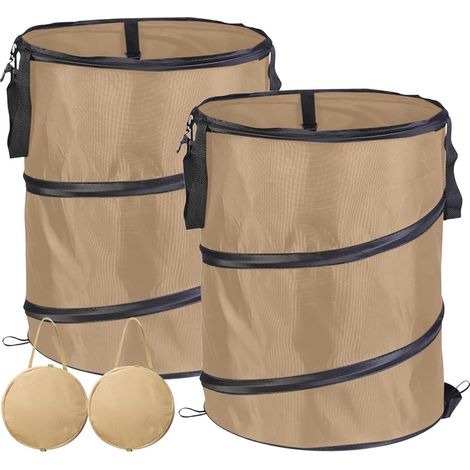 Zusammenfaltbarer Gartenabfallsack, Oxford-gewebe, 37 L, Mit Tragegriffen, Robust, Selbststehend, Faltbar, Für Camping, Wandern, Abfall, Spielzeug