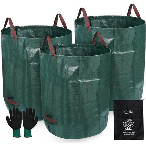 Reno-green Abfallsäcke - A365 - 3er-pack - 272 L - Robustes Polypropylen - Faltbar Und Selbstsammelnd