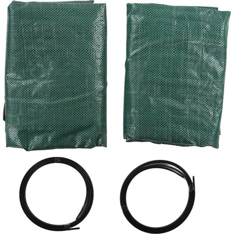 Set Mit 2 Robusten Gartenabfallsäcken Mit Griffen, 120 L, Zum Sammeln Von Laub, Grün Und Hitzebeständig.
