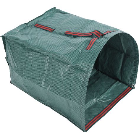 200-liter-gartenabfallsack, Großes Fassungsvermögen, Halbkreisförmige Form, Kehrschaufel-typ, Regendicht, Multifunktionaler Laubsammler Mit Handschuhen Und Halterung