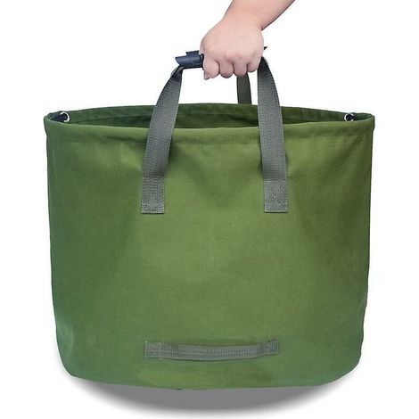 Faltbarer 63-gallonen-gartensack, Wiederverwendbarer Gartensack Aus Canvas, Wasserdichter Abfallsack Für Gartenabfälle, Gartenabfallsack – Sunny