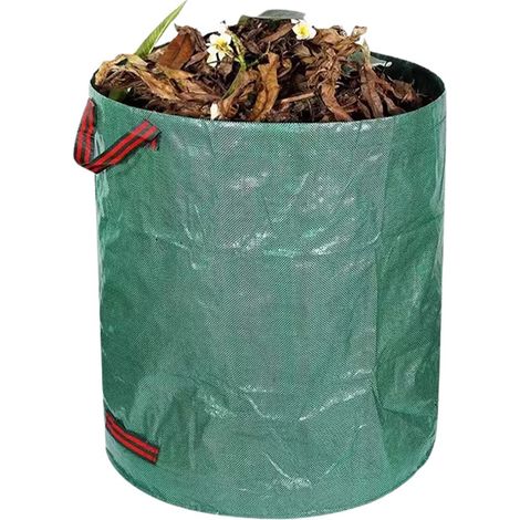 Verstärkter 500-liter-gartensack (80 X 100 Cm), Wasserdichter, Aufrechter Laubsack Aus Laminiertem Pp, Großer Aufbewahrungssack Für Abfall Und Ordnung