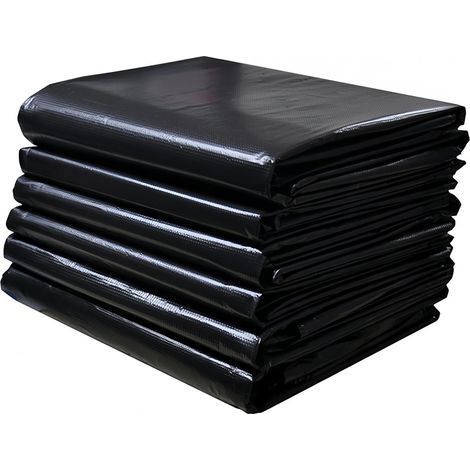 Packung Mit 50 Müllsäcken À 242 Liter Mit Verschlussbändern, Robuste Schwarze Säcke 79 X 89 Cm Für Mülltonnen Auf Rädern, Industrielle Verwendung