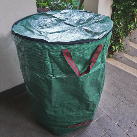 Reno – Grünschnittsack – 120-liter-gartensäcke, Grünschnittsack, Wasserdichter Müllsack, Wiederverwendbarer Laubsack, Komposter
