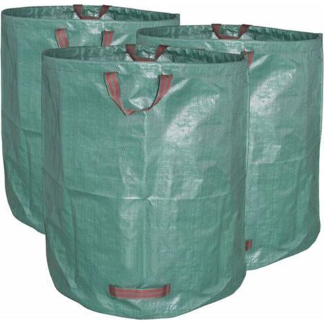 Xxl-gartenabfallsäcke. 3er-pack. 272 L. Stabile Polypropylen-säcke Für Gartenabfälle. 3er-pack Gartenabfallsäcke. Müllsäcke