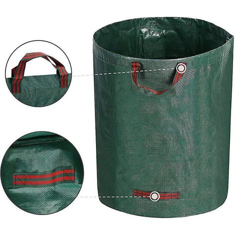 300-liter-gartenabfallsack – Müllsäcke Für Laub Und Gartenabfälle – Wiederverwendbar, Freistehend, Faltbar, Ohne Deckel