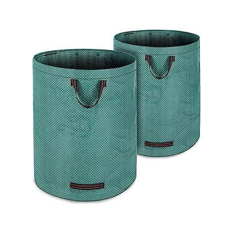 Reno – Säcke – 2 Grüne Säcke Für Gartenabfälle. 50 Kg Pro Sack, Waschbar, Für Sperrmüll, Hausmüll, Grasschnitt, Laub Und Sonstige Gartenabfälle.