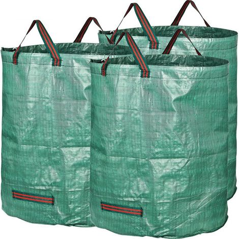Royaluxe - 3 X 120l Gartensäcke - Wiederverwendbare Gartenabfallsäcke, Freistehend Und Faltbar - Müllsäcke Für Gartenabfälle, Rasenlaub, Grünschnitt