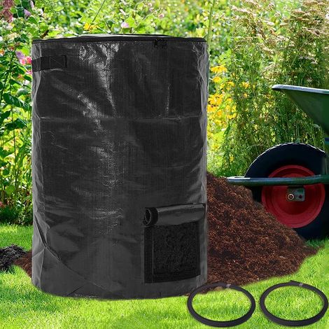 Kompostbeutel Mit Großem Fassungsvermögen (300 L) Für Gartenkompostbehälter, Komposttonnen Im Hof (schwarz, 1 Stück)