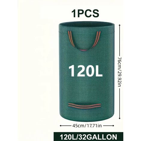 Hochleistungsfähige Gartenabfallsäcke Aus Polypropylen (120 L) - Wiederverwendbare Säcke Für Pflanzenreste Und Laub, Aus Industriegewebe Mit Griffen.