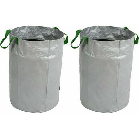 Green Mobility – 2er-pack Wiederverwendbare 120-liter-gartenabfallsäcke, Reißfest, Auslaufsicher, Mit Tragegriffen, Abfallbehälter Für Rasen Und Pool, 45 X 63 Cm
