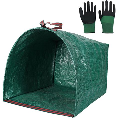 150-liter-gartensack Für Grünabfälle, Laubsack, Gartenabfallsack, Robuste Und Faltbare Gartensäcke, Inklusive 1 Paar Gartenhandschuhen