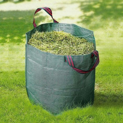 272-liter-gartensäcke Mit Griffen – Faltbare, Wasserdichte Gartenabfallsäcke, Beständig Gegen Pflanzenreste