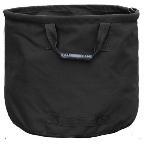 Fenoplastica Extra Robuster 125l Gartensack Mit Griff, Aufbewahrungstasche Aus Schwarzem Canvas (h 45 Cm, D 55 Cm)