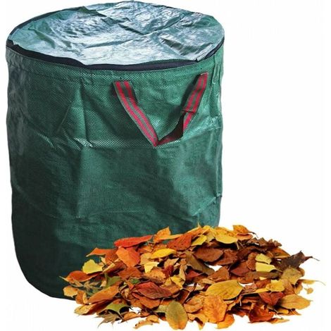 Reno Gartenabfallsäcke, Großes Fassungsvermögen Mit Deckel Und Griffen, Faltbare Und Auslaufsichere Müllsäcke, 3 Größen: 120 L/272 L/300 L (größe: 120 L)