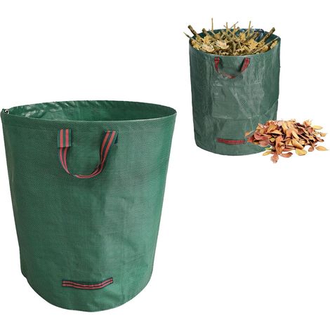 Gartenabfallsack, Reißfeste Gartensäcke, 272-liter-gartenabfallsack, Gemüsesäcke Mit Griffen, Großer Sack Mit Griffen, Geeignet Für Unkraut, Laub Und Abfall