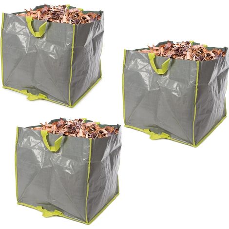 Set Mit 3 Multifunktionalen Gartensäcken – Polypropylen – 100 L