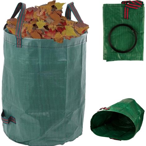 Tm-00315 120l Gartensack, Großer Laubbehälter Mit Multifunktionalen Griffen