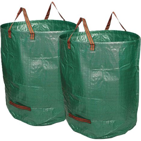 Premium-gartensack – 272 L, Extrem Robust – Hochwertiger Grünschnittsack Mit Verstärkten Griffen – Premium-gartensack Für Laub, Grasschnitt Und Äste
