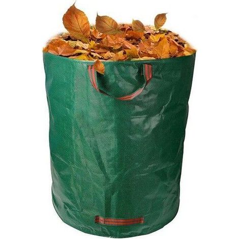 Gartenabfallsack – Superma – Wasserdicht – Großes Fassungsvermögen 272 L – Maße 76 X 67 Cm – Faltbar