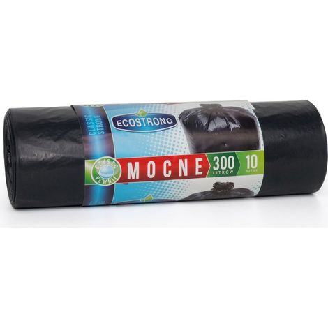 Riesige 300-liter-müllsäcke, 10er-pack, Robustes Ldpe, Schwarz