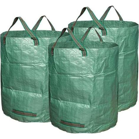 Robuste Gartenabfallsäcke – 272 Liter – 3er-pack – Stabile Griffe Und Robustes Material – Wiederverwendbar