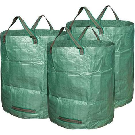 Apex Hochleistungs-gartenabfallsäcke – 272 Liter – 3er-pack – Stabile Griffe Und Robustes Material – Wiederverwendbar